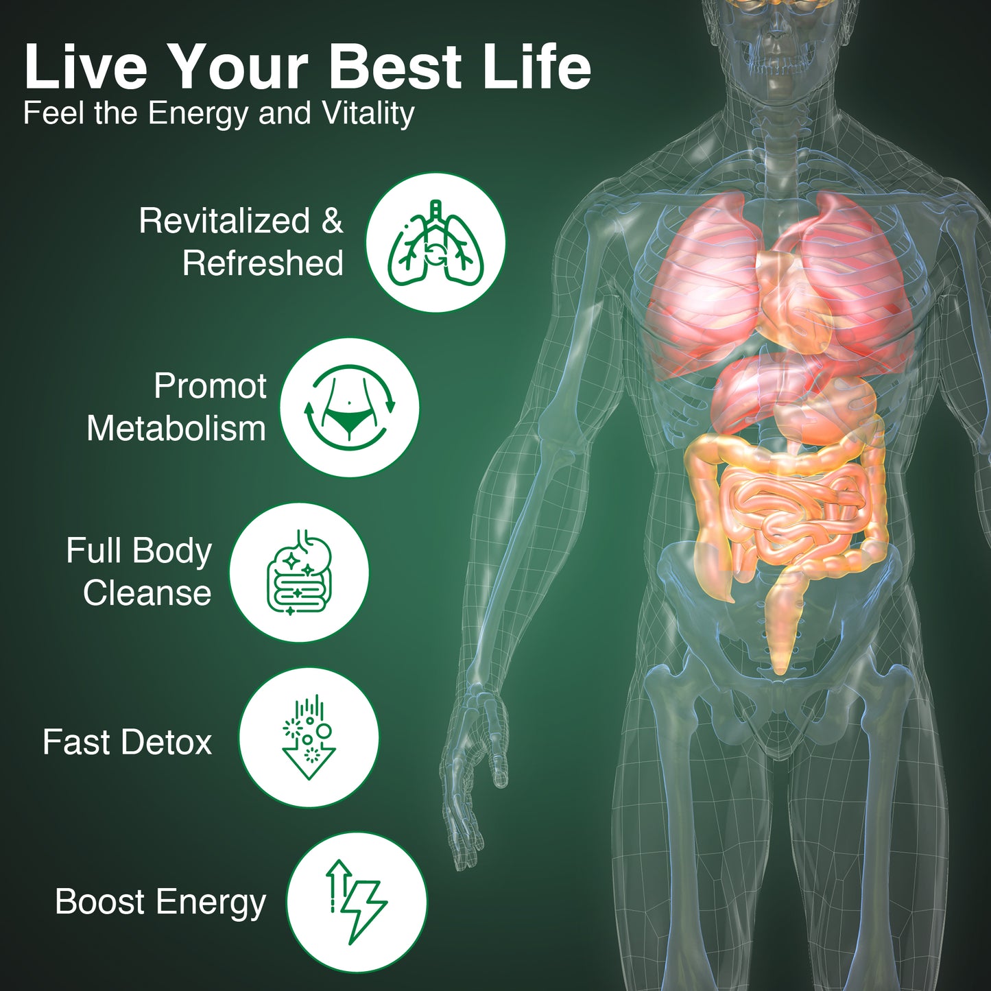 Extra Strength 7-in-ONE Advanced Formula - Full Body Cleanse - Detox & Liver Cleanse - Detox & Liver Repair, All Natural Toxins Remover, Healthy Cleansing Support for Liver (100 Count Pack of 1)